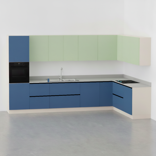 Immagine di Cucina Angolare Destra con Gola