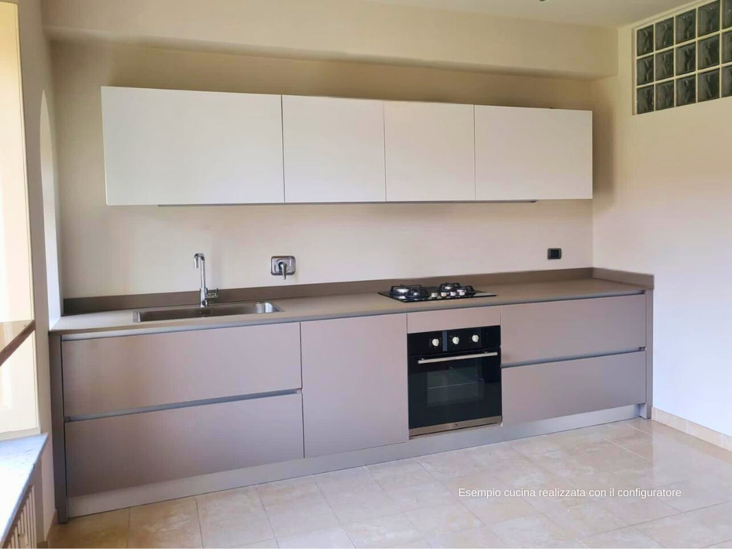Cucina su misura lineare con gola 